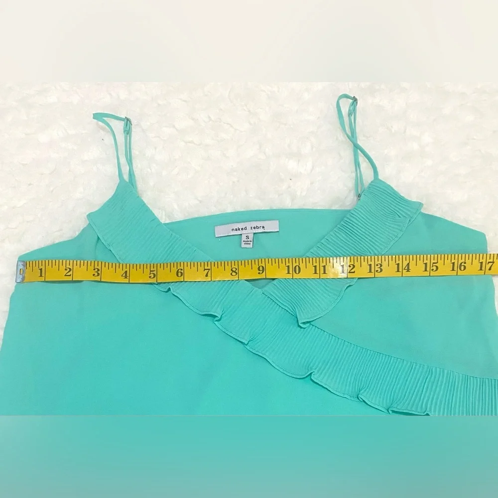 Naked Zebra Womens S Mint Green Cami Tank Top Boho Y2K Summer Beach Lightweight - Picture 9 of 12